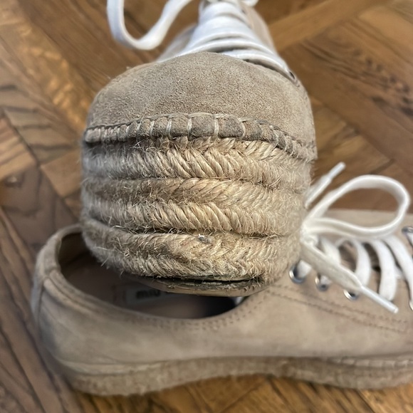 Miu Miu Suede Espadrille Sneakers - Picture 4 of 7